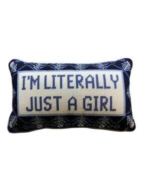 Viral Tik Tok "I'm Literally Just A Girl" Hooked Pillow NWT